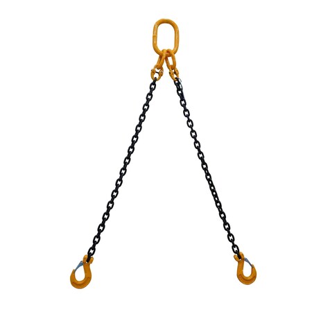 Starke Chain Sling, 5/16in, G80, Sling Hook, 4 ft SCSG80516-2LS-4